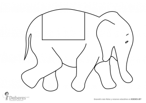 Dibujo de Elefante para pintar