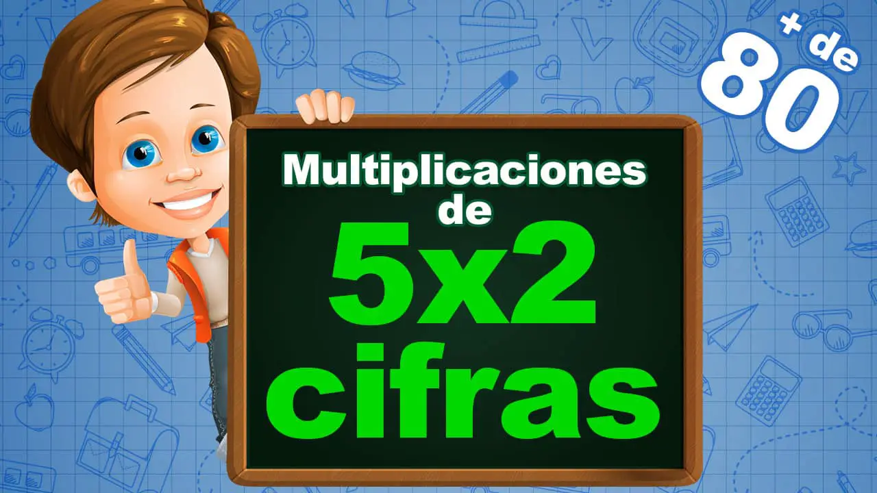 Fichas - Multiplicaciones de 5 cifras por 2 cifras