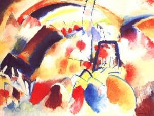 Kandinsky paysages aux taches rouges 1913