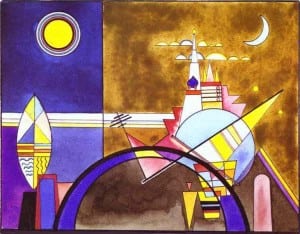 Wassily Kandinsky - Picture Xvi, The Great Gate Of Kiev Stage Set For Mussorgsky'S Pictures At An Exhibition I