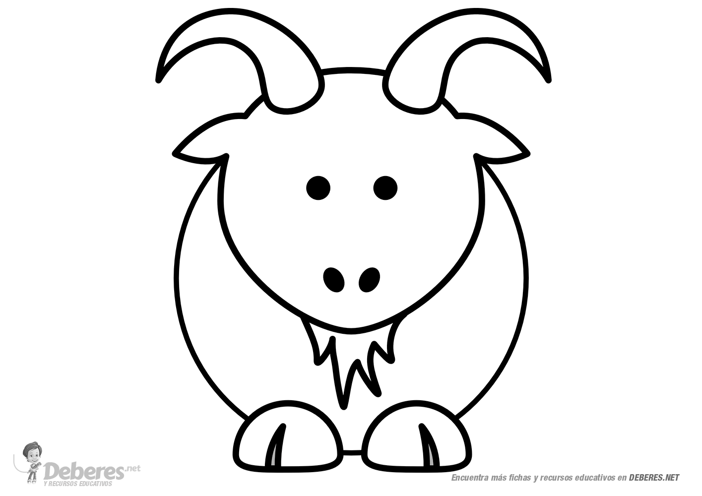 Dibujo de Cabra para colorear
