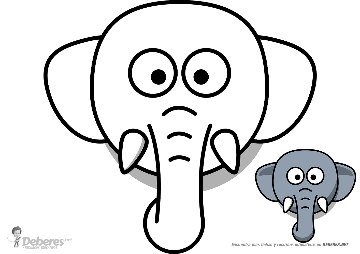 Dibujo de elefante para colorear