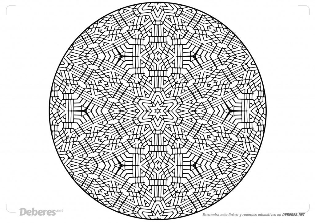 Mandala muy detallada para pintar