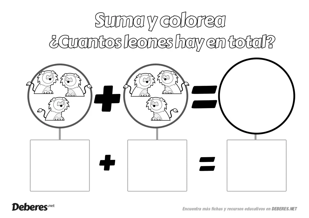 Fichas Suma 3+3 - matematicas educacion infantil