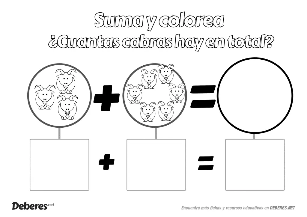 Fichas Suma 3+6 - matematicas educacion infantil