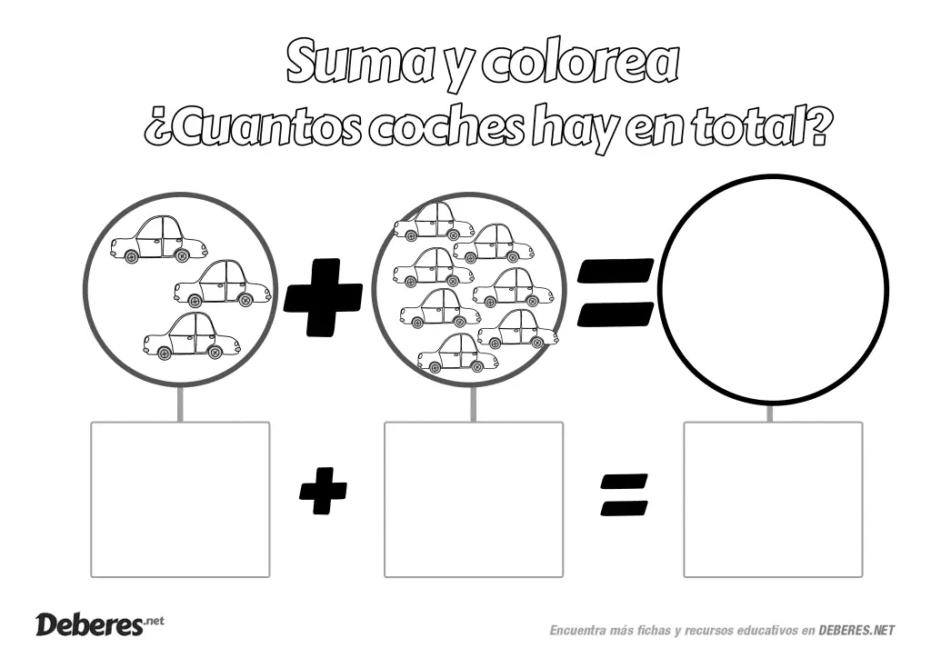 Fichas Suma 3+7 - matematicas educacion infantil