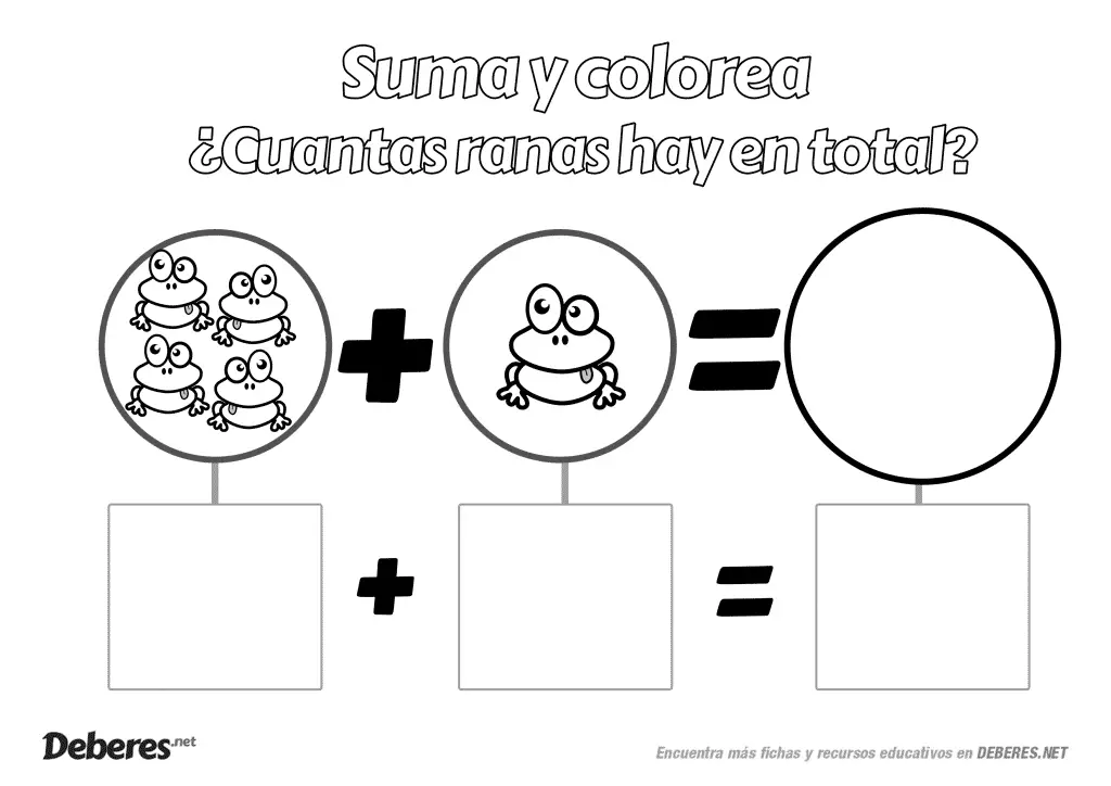 Fichas Suma 4+1 - matematicas educacion infantil