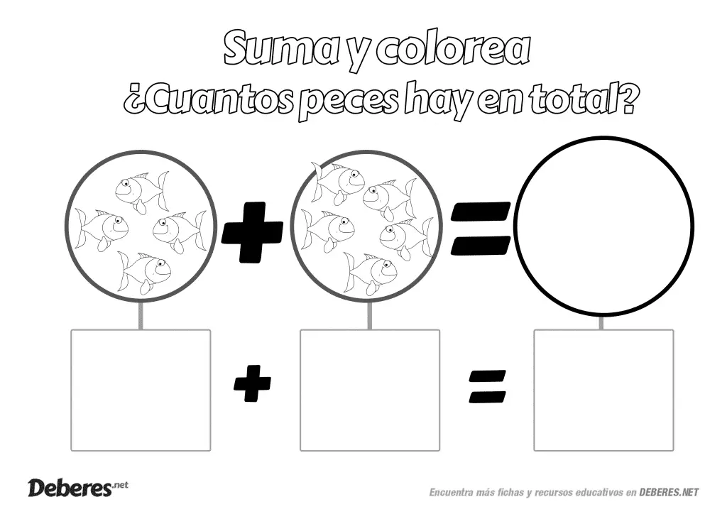 Fichas Suma 4+5 - matematicas educacion infantil