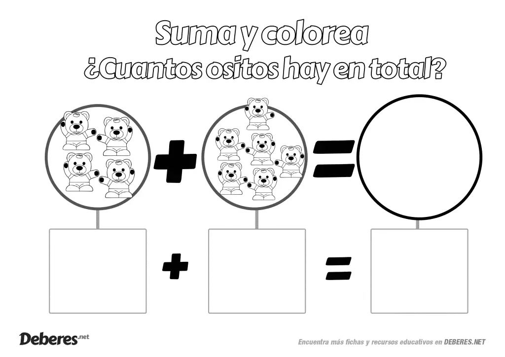 Fichas Suma 4+6 - matematicas educacion infantil