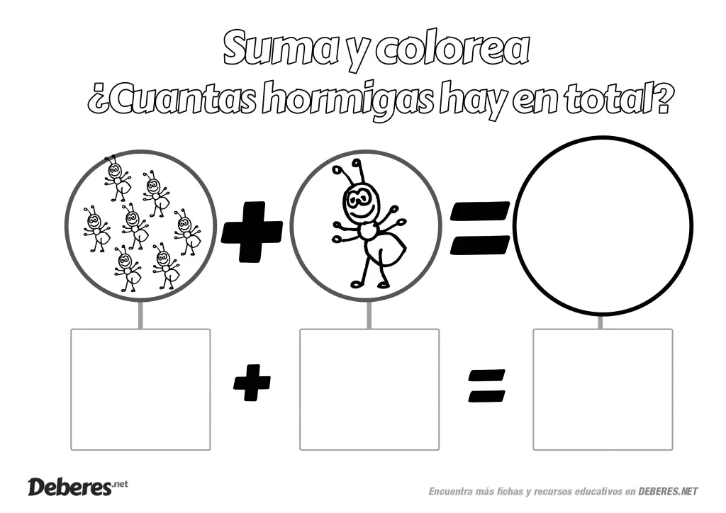 Fichas Suma 7+1 - matematicas educacion infantil
