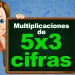 Fichas Multiplicaciones de 5 cifras por 3 cifras