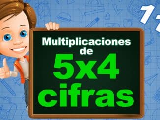 Fichas - Multiplicaciones de 5 cifras por 4 cifras