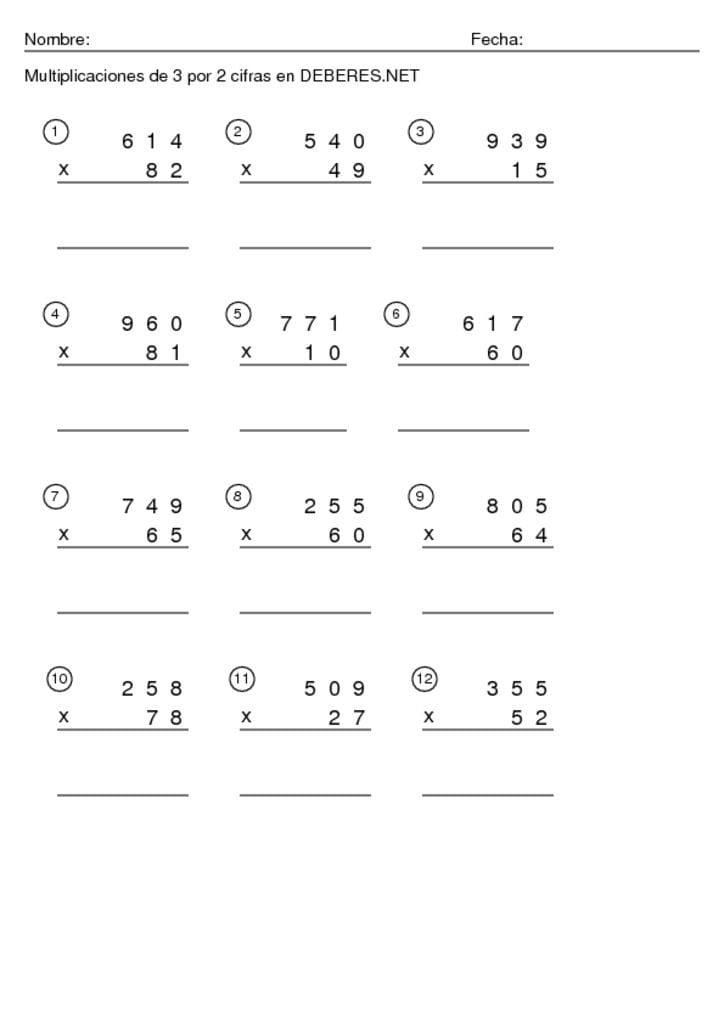 thumbnail of Multiplicaciones de 3 por 2 cifras – 8