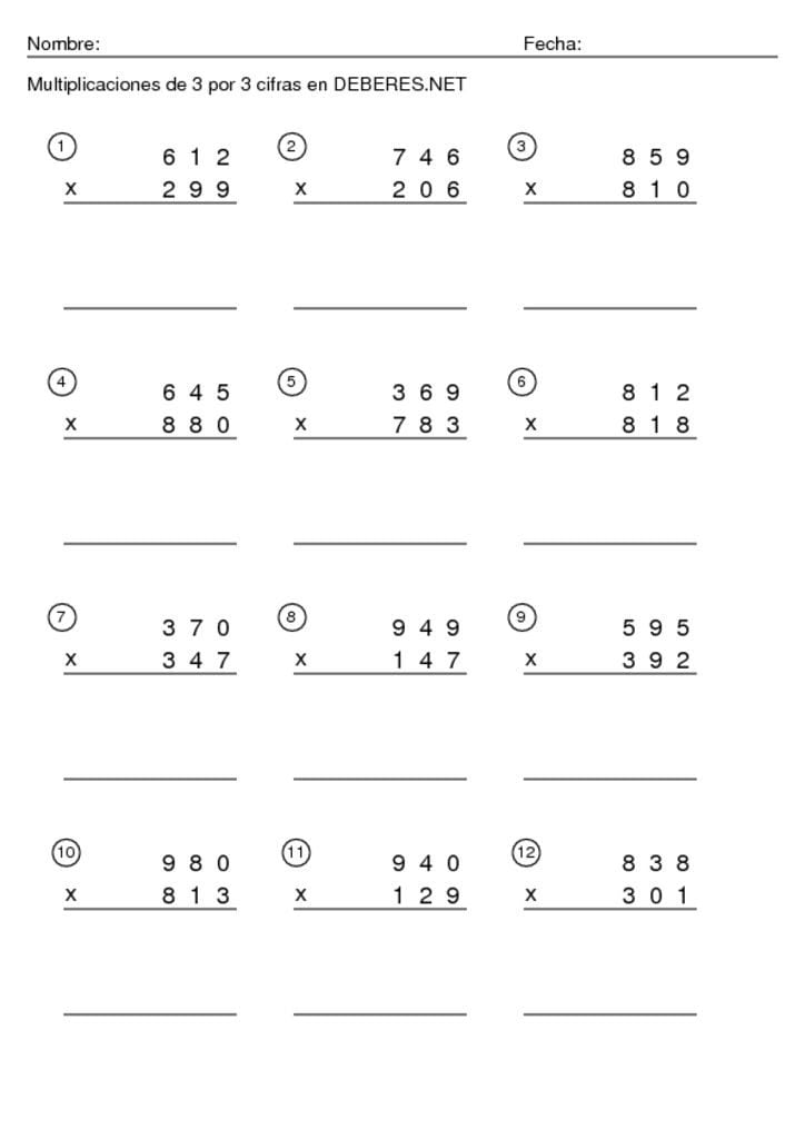 thumbnail of Multiplicaciones de 3 por 3 cifras – 5