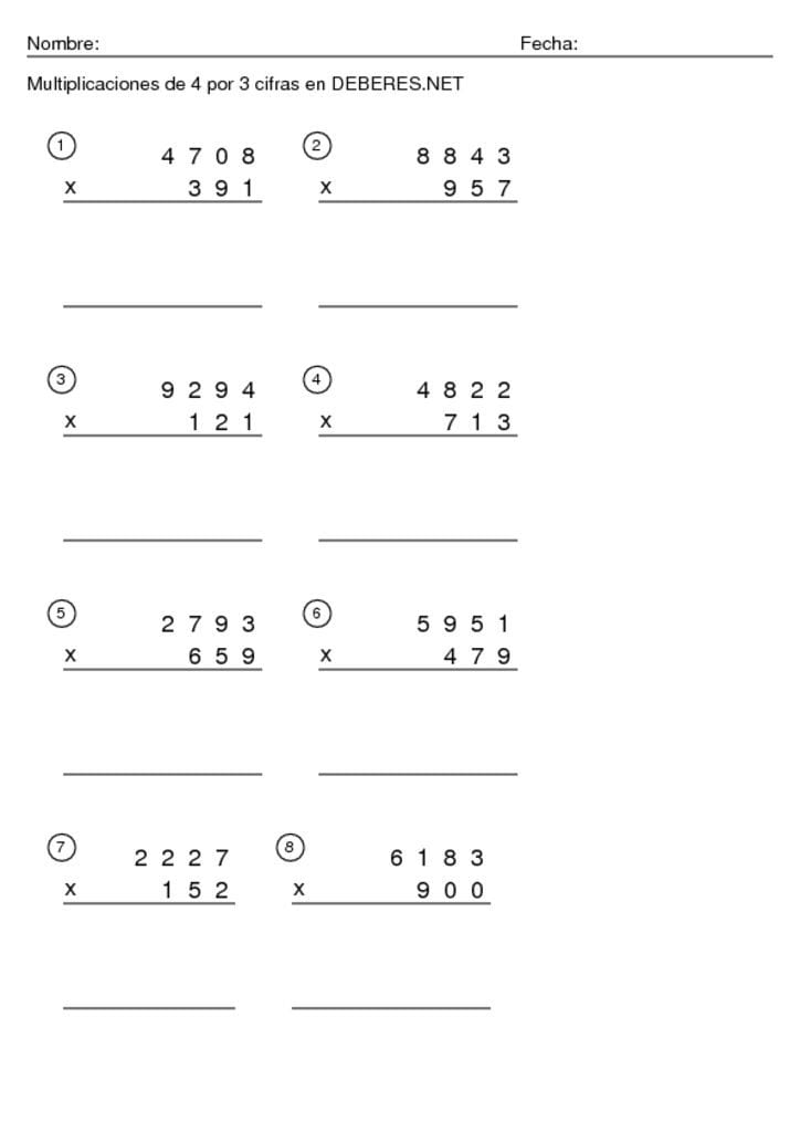 thumbnail of Multiplicaciones de 4 por 3 cifras – 4