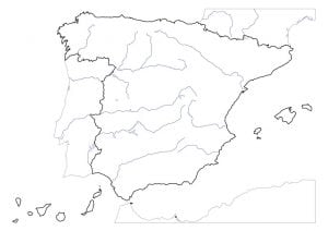 thumbnail of Mapa mudo rios de Espana