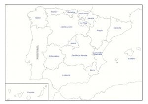thumbnail of Mapa politico Espana comunidades autonomas con nombre 2