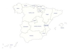 thumbnail of Mapa politico Espana comunidades autonomas con nombre