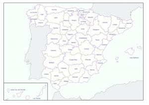 thumbnail of Mapa politico Espana provincias con nombre