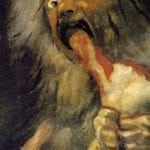 Saturno devorando a su hijo de Goya (Detalle)