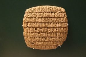 Tabla de Escritura cuneiforme