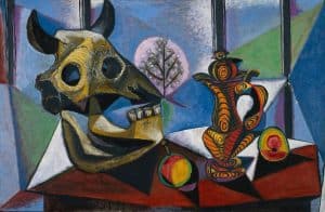 Naturaleza muerta con calavera de toro de Picasso