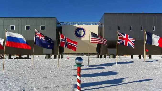 Campamento norteamericano en la Antártida.