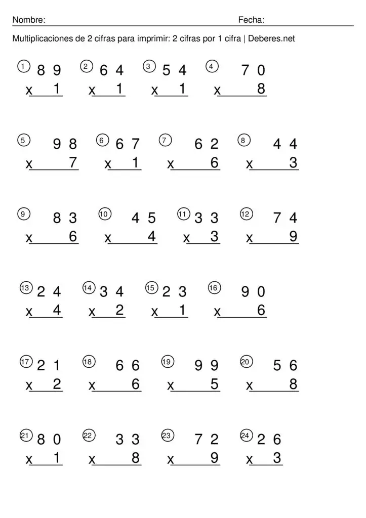 multiplicaciones-de-2-cifras-para-imprimir-2-cifras-por-1-cifra